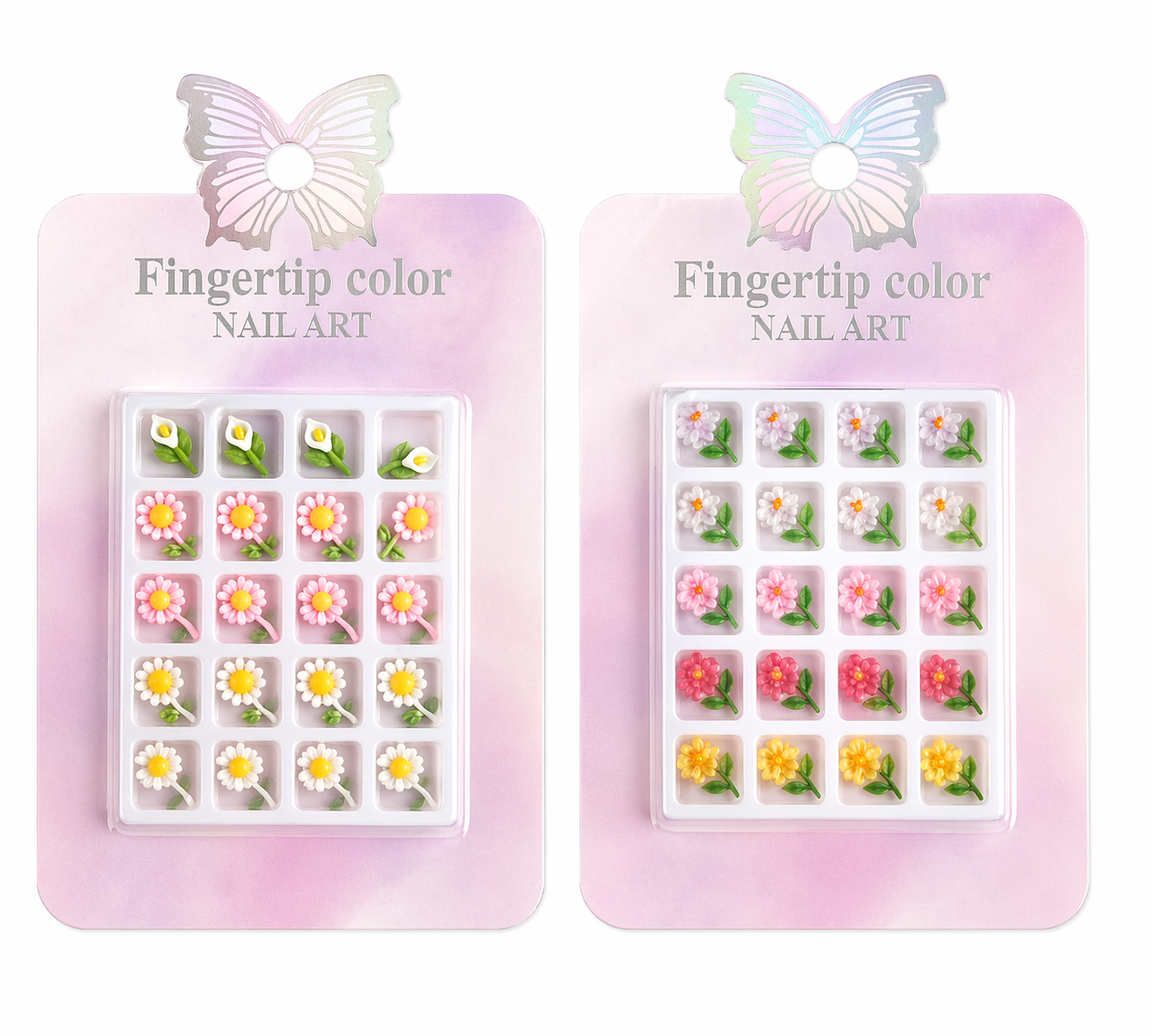 Decoración de uñas flores 3D /Paquete con 12 piezas
