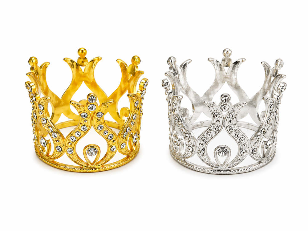 Corona Metálica Decorativa (4.4*5cm) /Paquete con 12 piezas