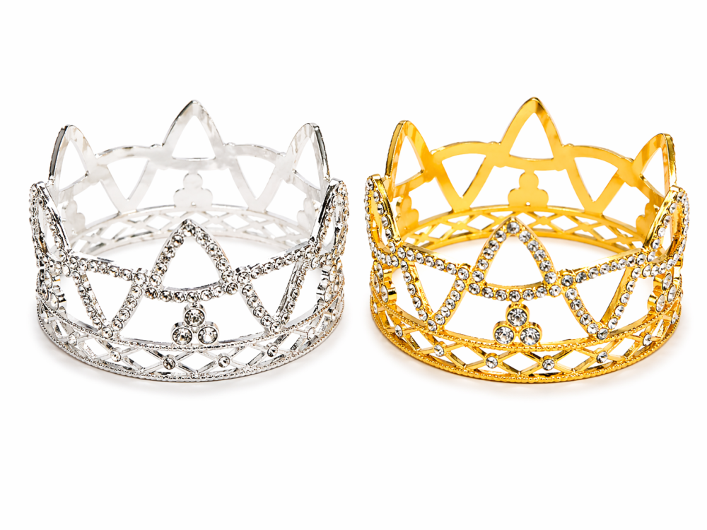 Corona Metálica Decorativa (4.2*8cm) /Paquete con 12 piezas
