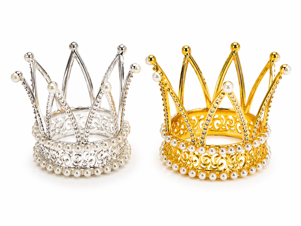 Corona Metálica Decorativa (5.6*4.4cm) /Paquete con 12 piezas