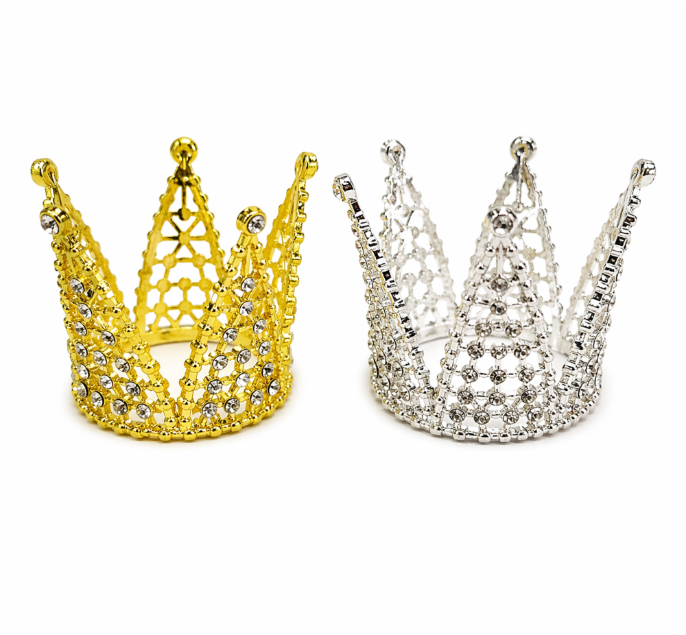 Corona Metálica Decorativa(3.8*3.5cm) /Paquete con 12 piezas