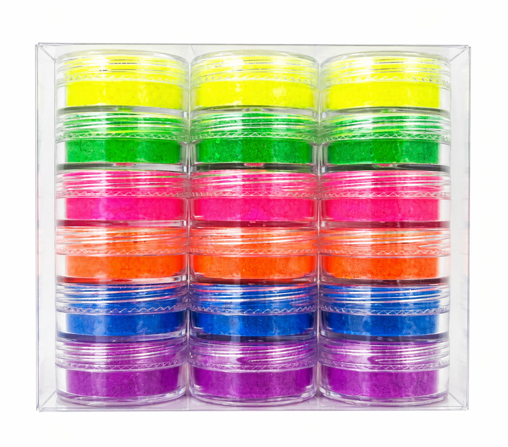 Set de pigmentos Neon/ Cajita con 6 torres