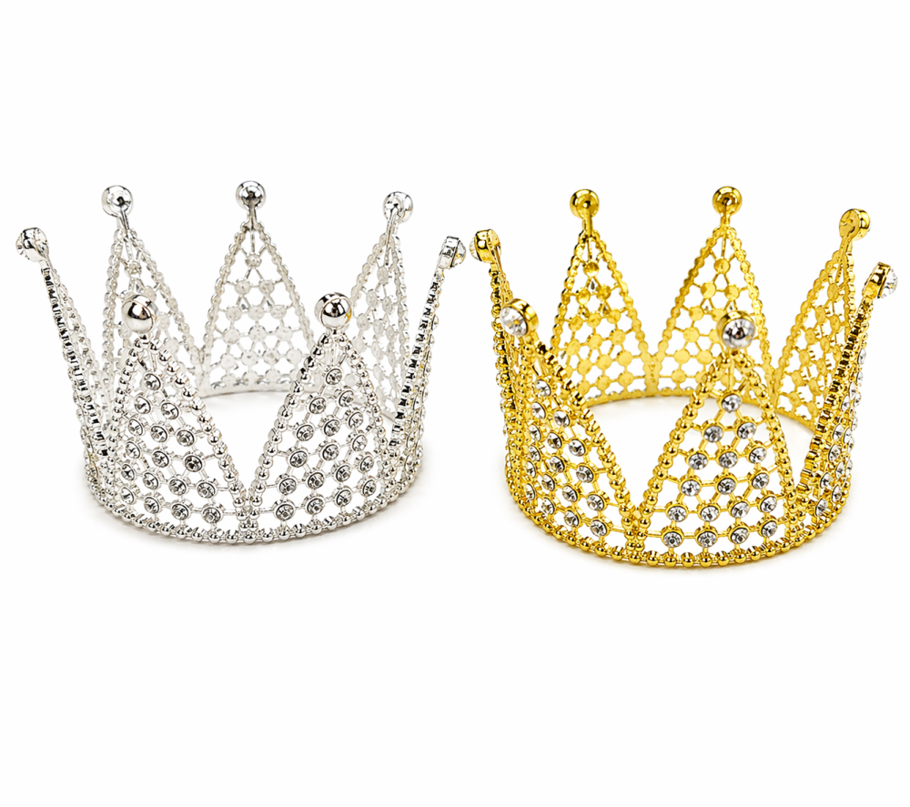 Corona Metálica Decorativa(5.3*7.2cm) /Paquete con 12 piezas