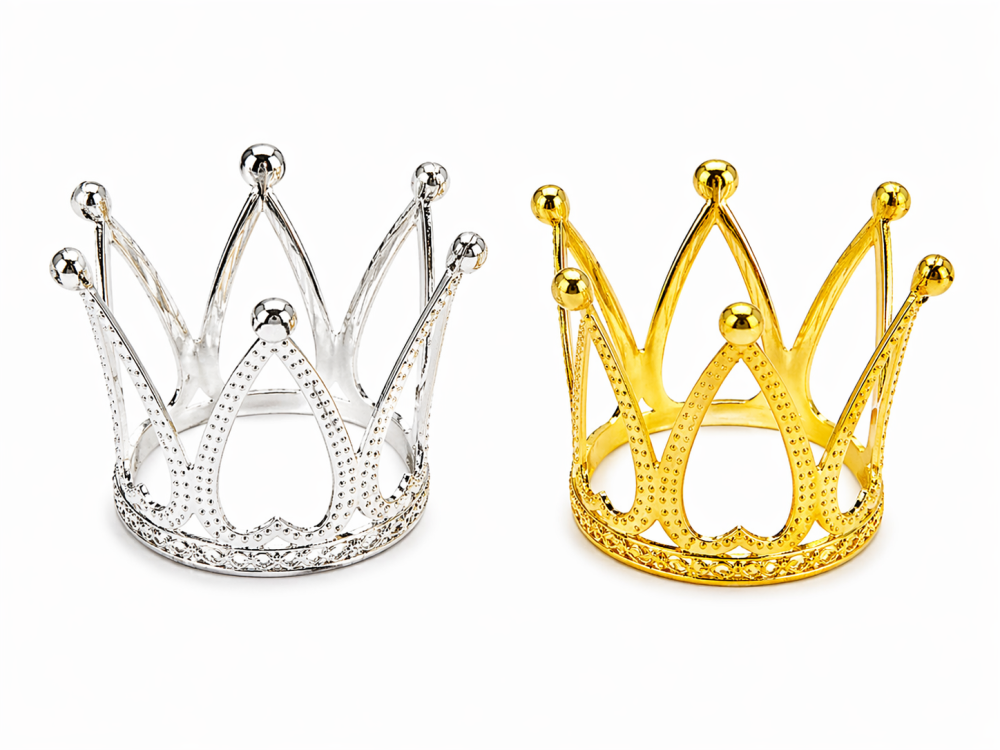 Corona Metálica Decorativa (3.3*3cm) /Paquete con 12 piezas