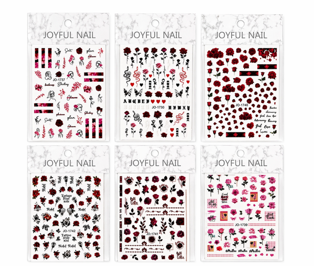 Sticker de Rosas /Paquete con 12 piezas