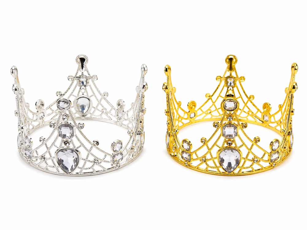 Corona Metálica Decorativa (6*8.2cm) /Paquete con 12 piezas