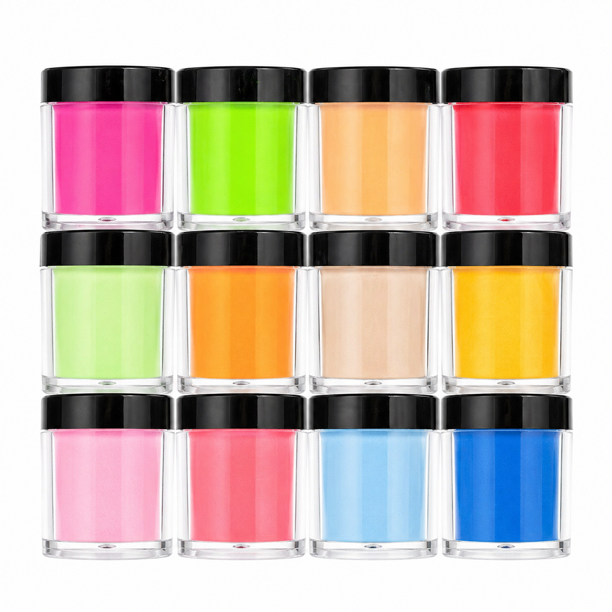 Acrílico neón/cajita con 12 pz
