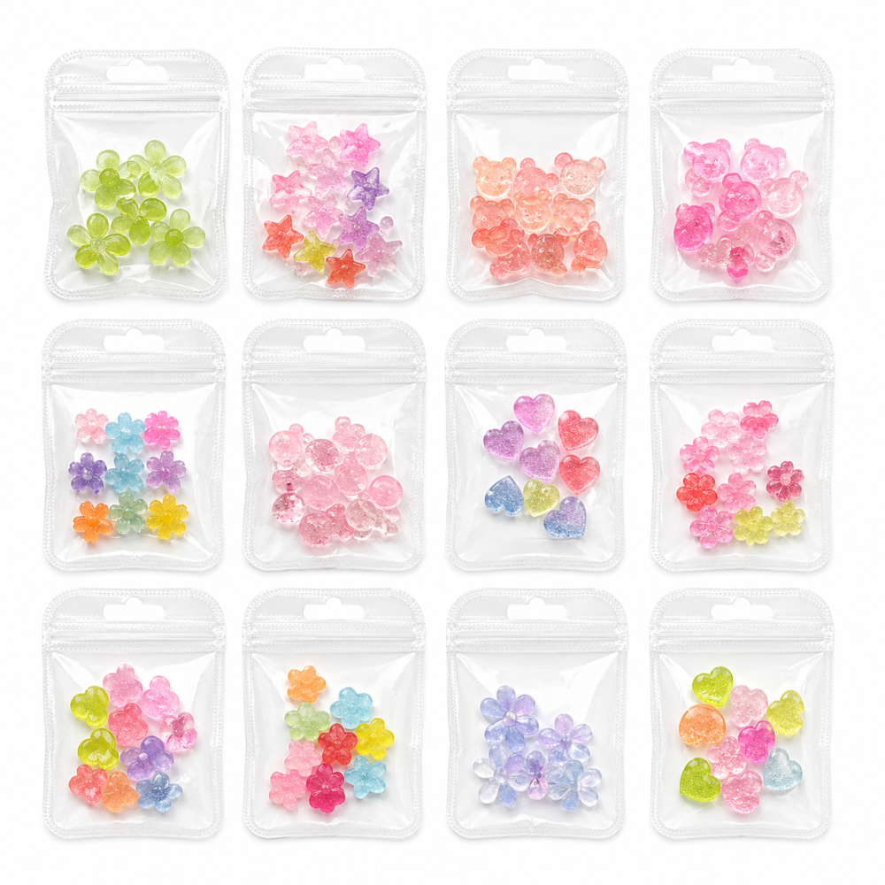 Figura kawai tipo goma/ Paquete con 12 piezas