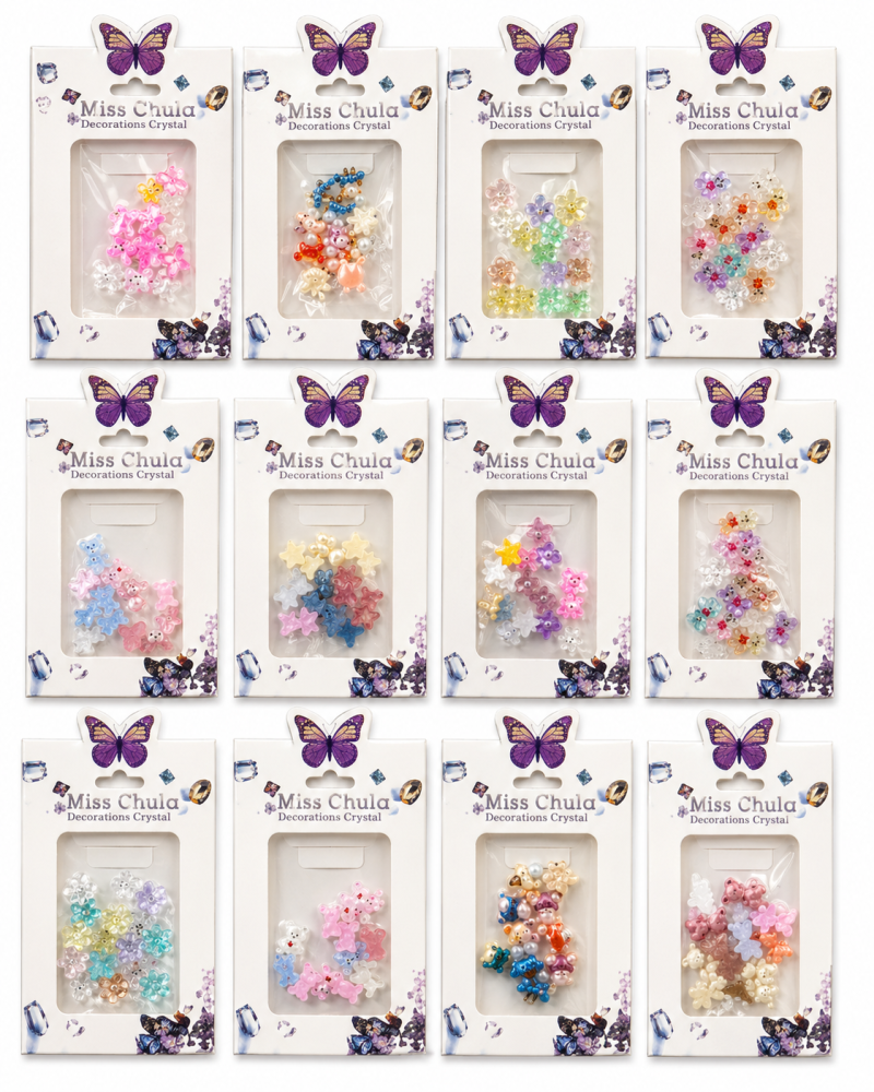 Oso kawai de resina /Paquete con 12 piezas