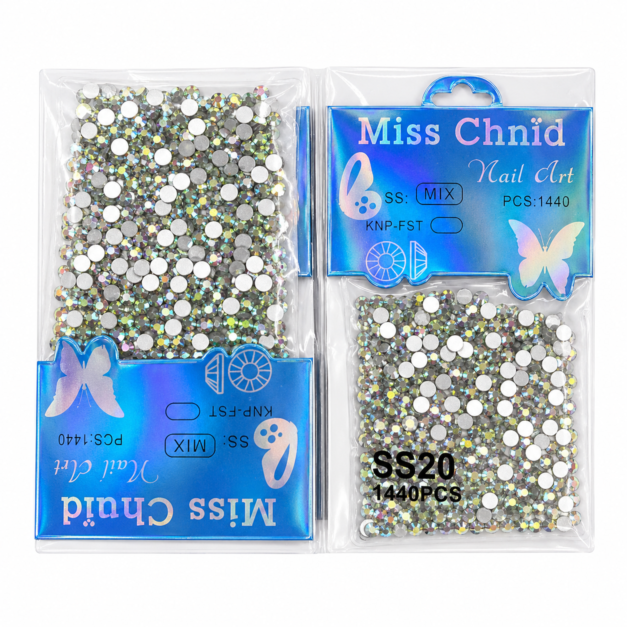Cristal tornasol SS20 /Paquete de 12 Cartera con 1440 pzs