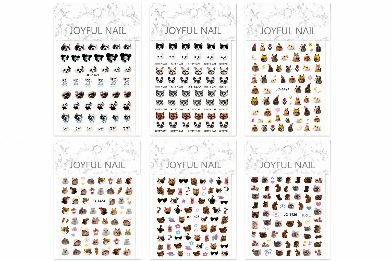 Sticker de animales animados /Paquete con 12 piezas