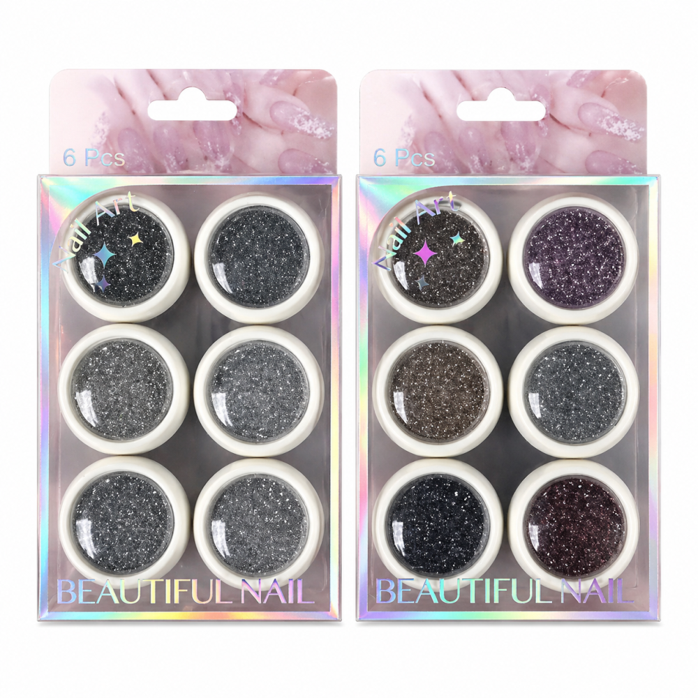 Efecto polvo de brillo holográfico/ paquete con 12 piezas