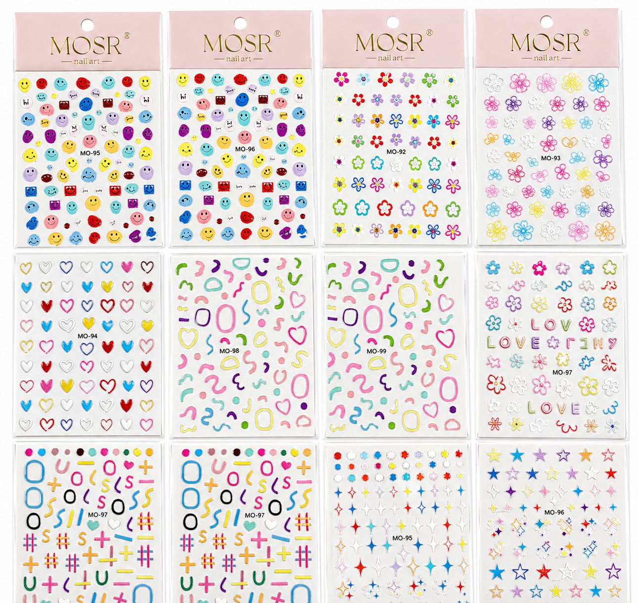 Sticker 3D de gelatina kawai /Paquete con 12 piezas