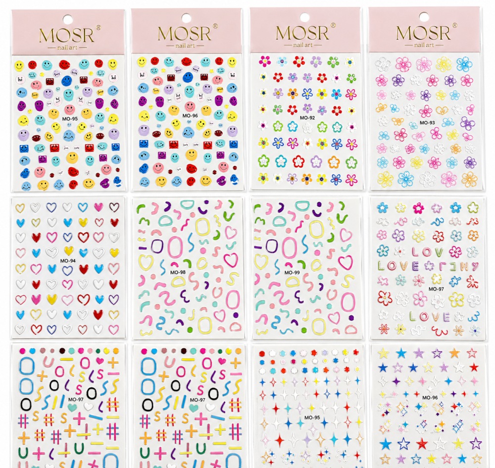 Sticker 3D de gelatina kawai /Paquete con 12 piezas