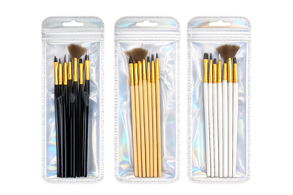 Kit de pinceles para mano alzada /Paquete de 12 bolsitas con 5 pinceles