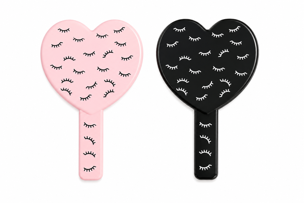 Espejo de mano/ diseño de corazón/ Paquete con 6 piezas