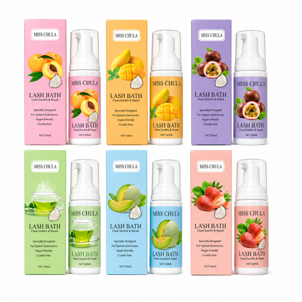 Lash Shampoo Espuma limpiadora  para extensión de pestañas / Paquete x12 piezas