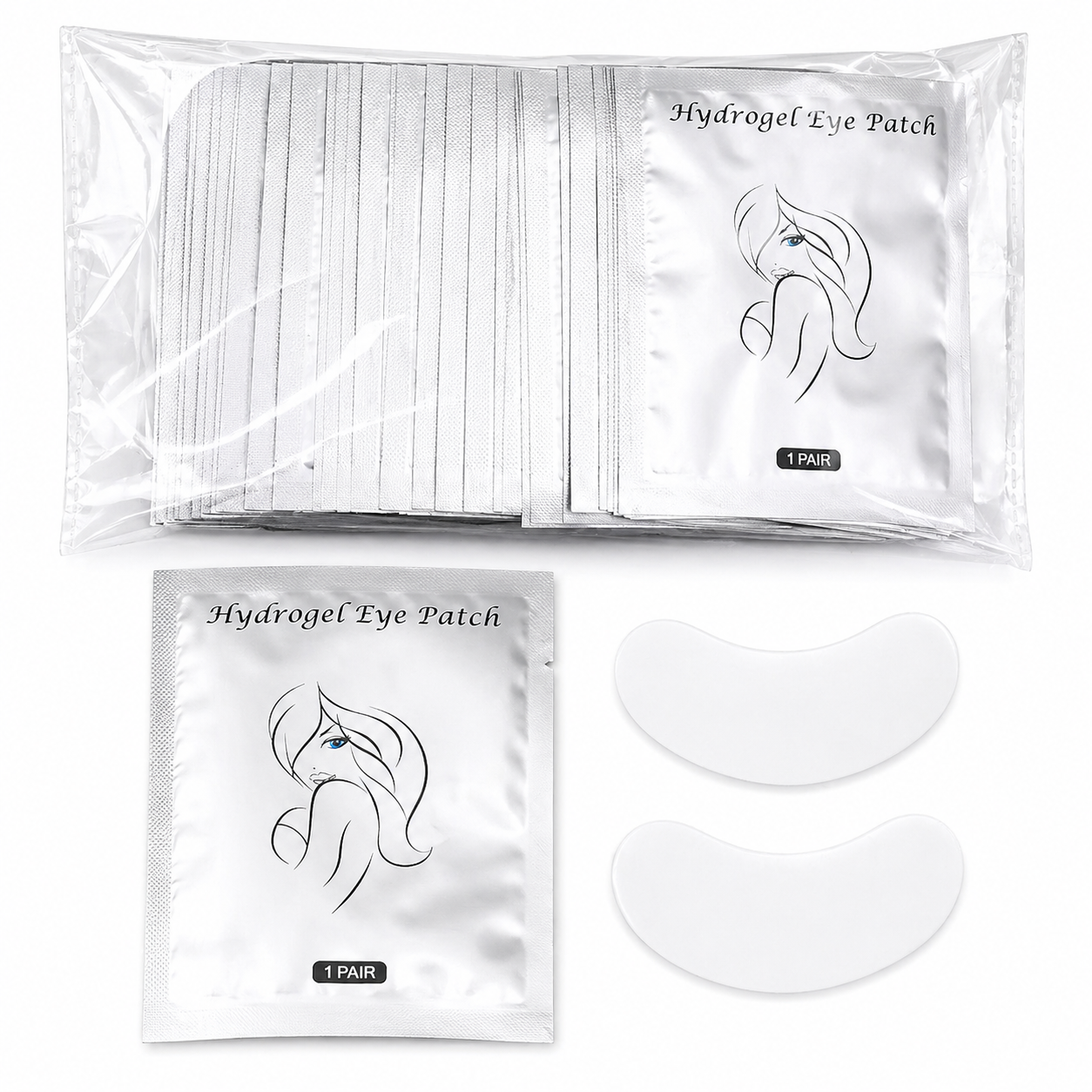 Parches de hidrogel para pestañas  /Paquete con 50 piezas