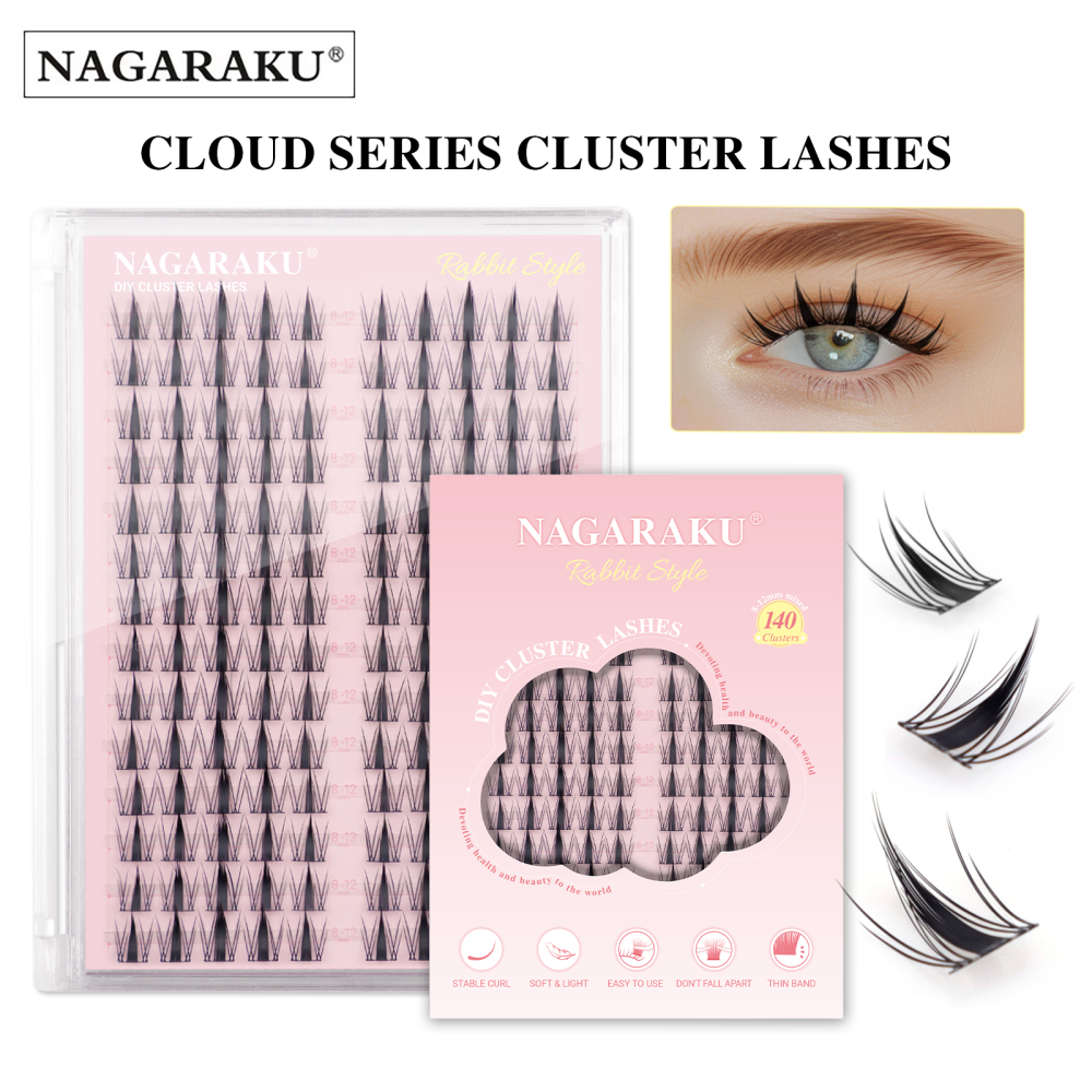Pestañas tipo anime efecto manga – cluster lashes reutilizables
