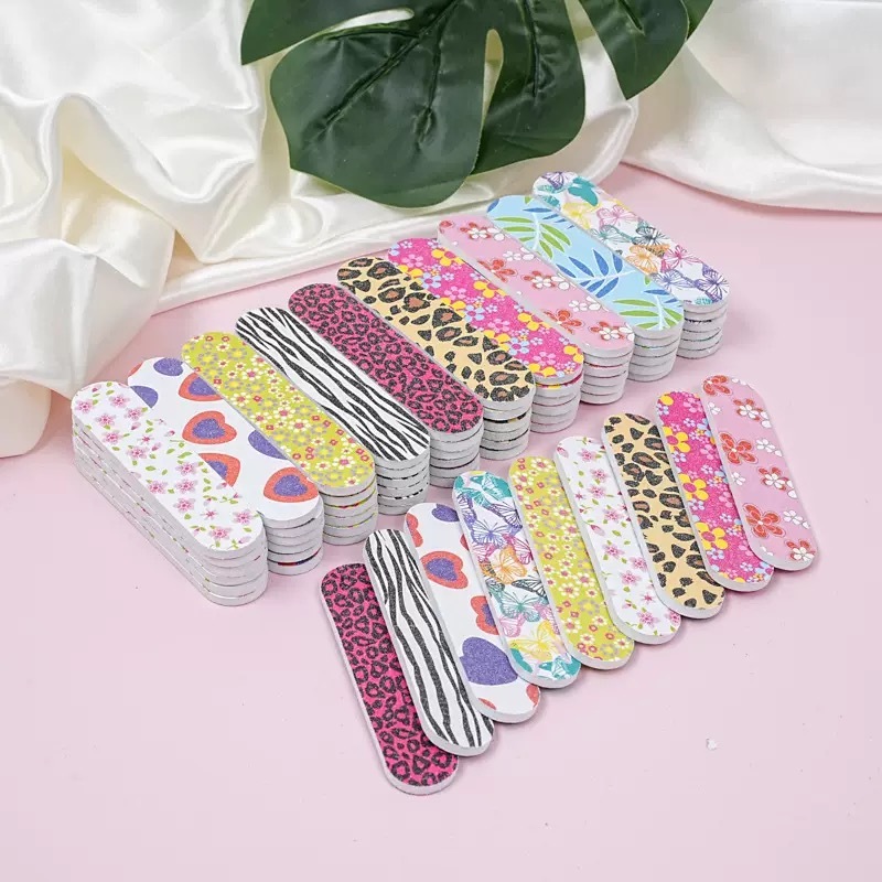 Limas mini para uñas – colores y estampados cute /Paquete con 50 piezas