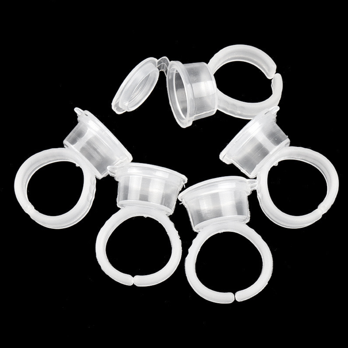 Anillo con copa y tapa desechable/Paquete con 50 piezas