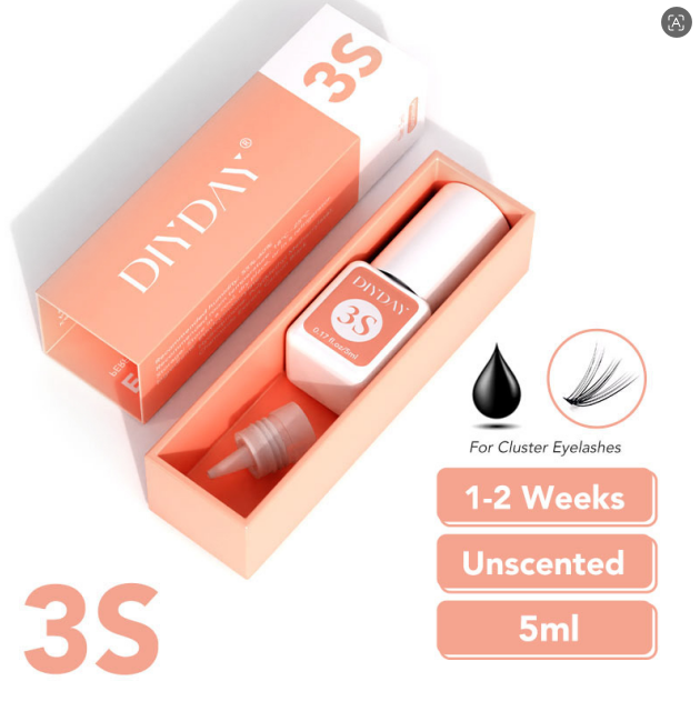 Pegamento para Pestañas en Racimo 3S – Duración de 1–2 Semanas, Sin Aroma, 5 ml