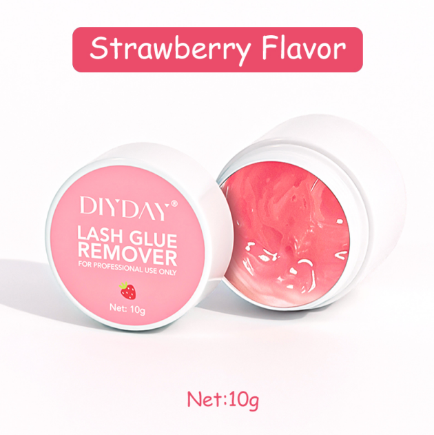 DIYDAY Removedor de Pegamento para Extensiones de Pestañas – Aroma Fresa 10 g