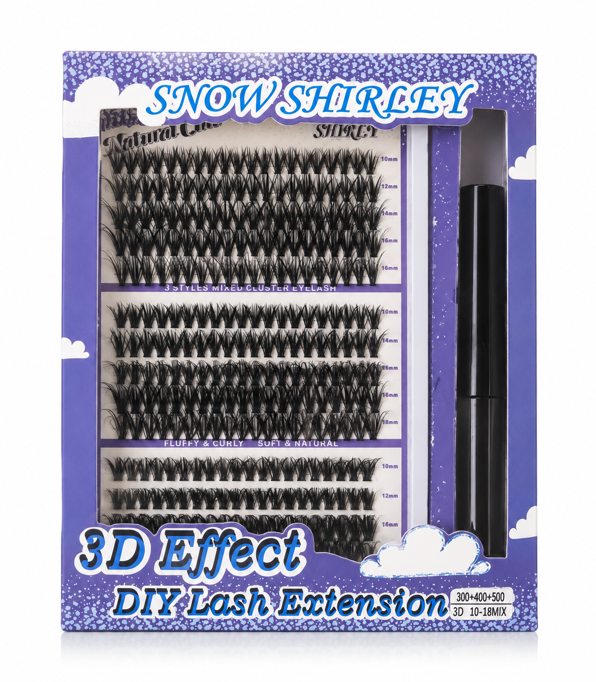 Kit de Extensiones de Pestañas DIY 3D con Pegamento y Pinza