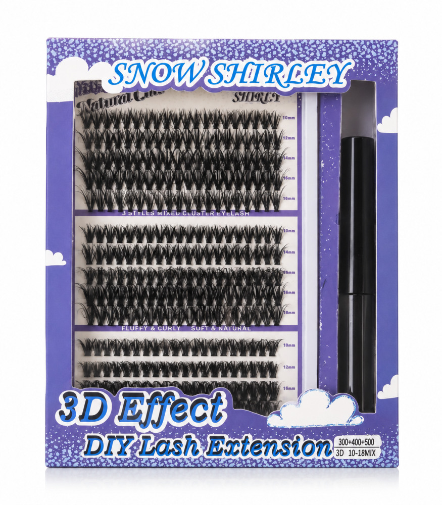 Kit de Extensiones de Pestañas DIY 3D con Pegamento y Pinza