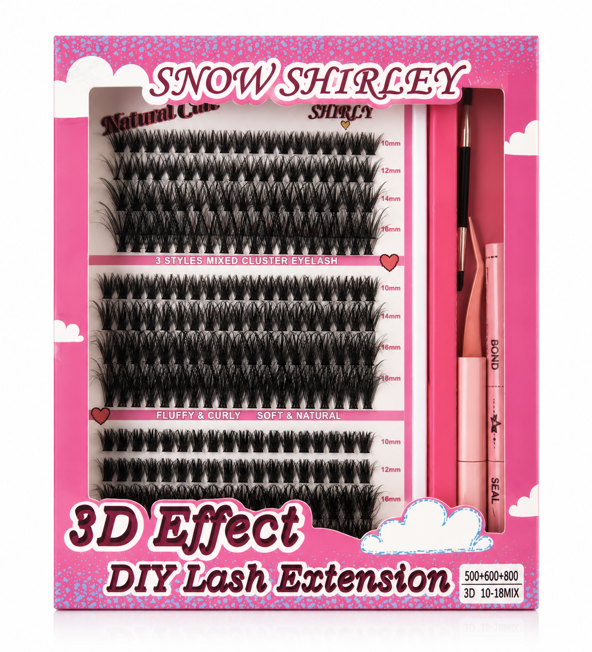 Kit de Extensiones de Pestañas DIY 3D con Pegamento y Pinza
