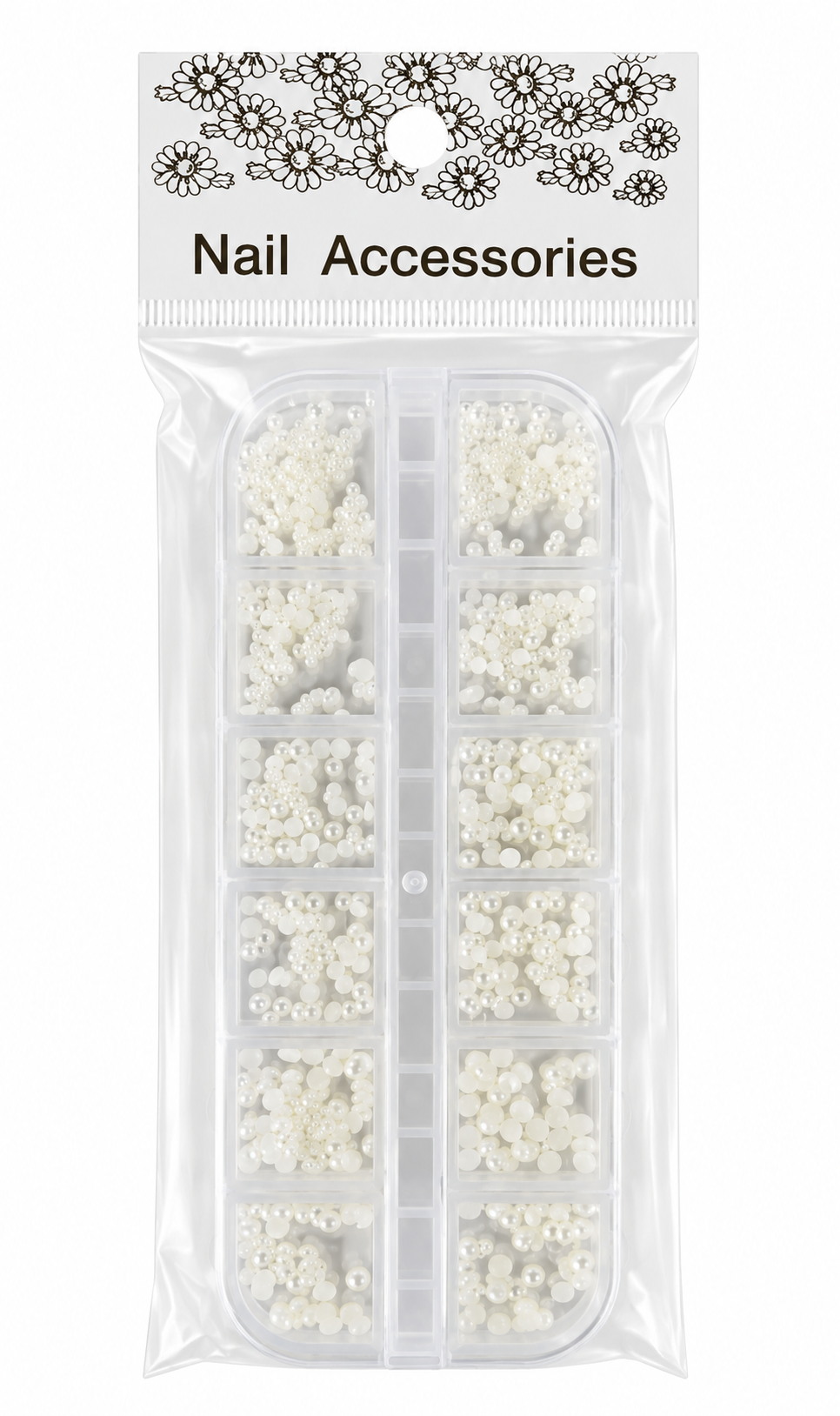pastillero de medias perlas  surtido /paquete con 12 pzs
