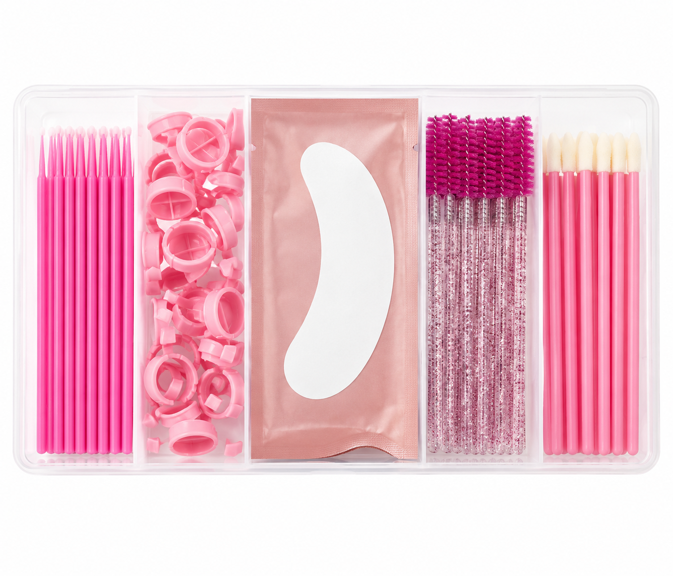 Kit de insumo para aplicación de pestañas.
