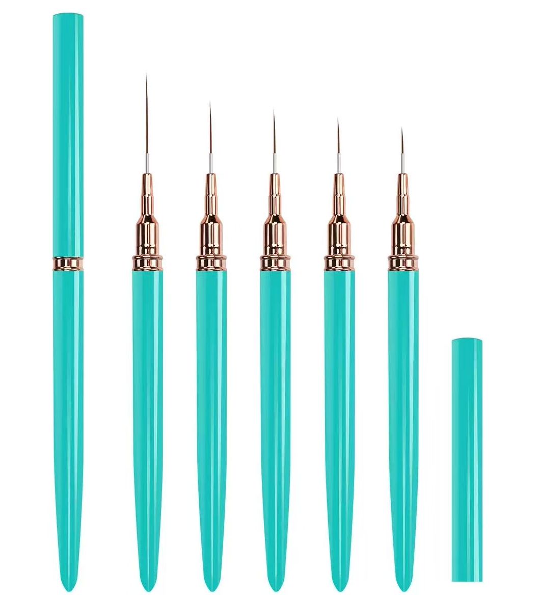 Set de Pinceles Ultrafinos para Nail Art – Diseño de Líneas y Detalles /Paquete de 12 bolsitas con 5 piezas