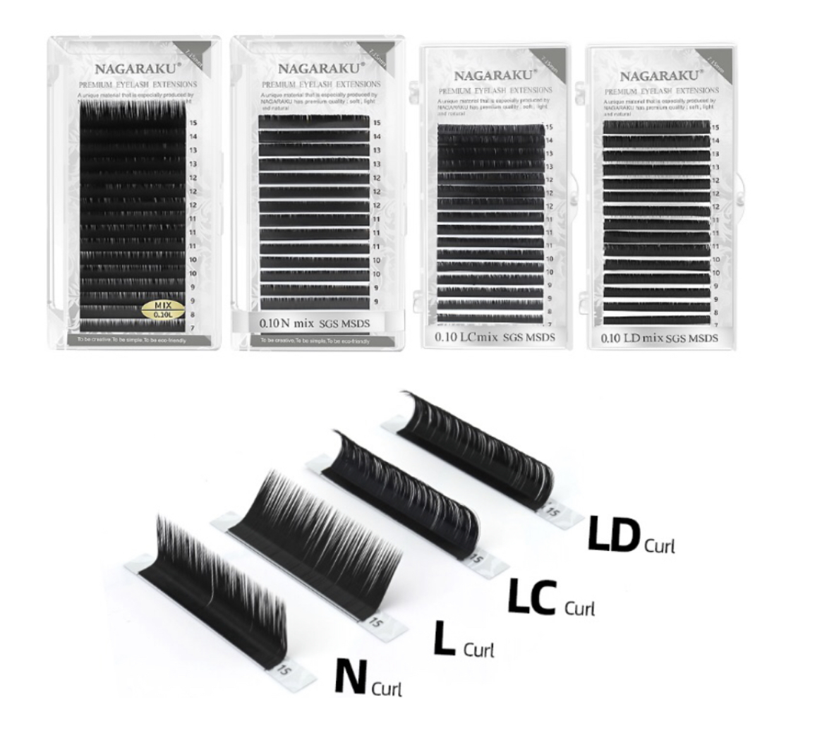 Extensiones de Pestañas NAGARAKU – Curvaturas N/L