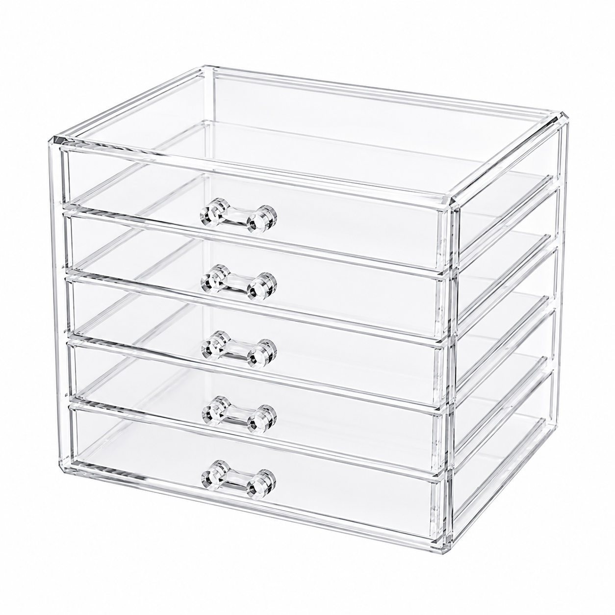 Organizador de Maquillaje Acrílico Transparente con 5 Cajones
