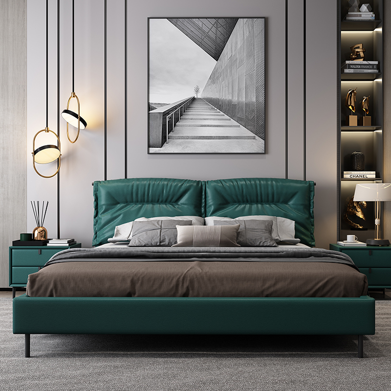 Modern Comfortable Leather Bed fromueeshop.ly200-cdn.com