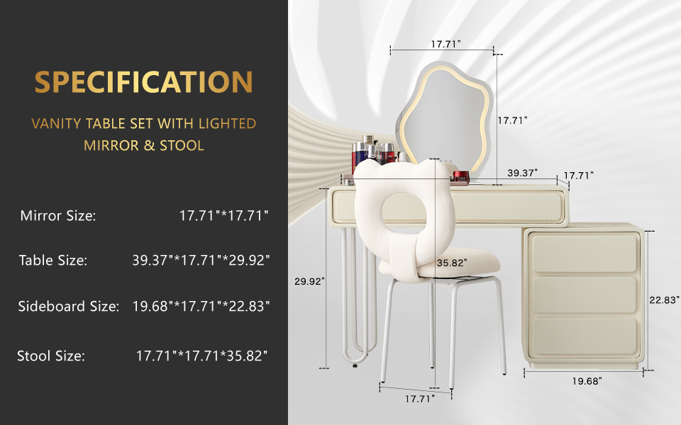 FUKAYI Modern Makeup Vanity