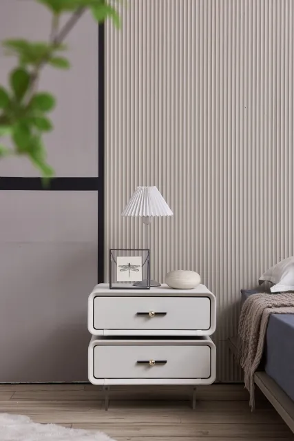 White Nightstands with Drawers