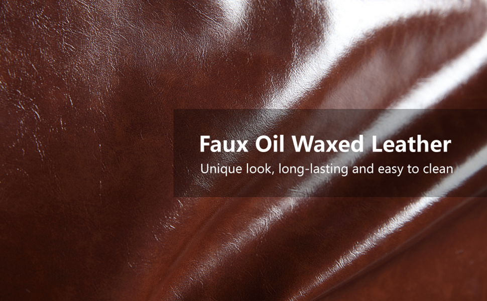 FUKAYI Oil Waxed Leather Makeup Vanity Desk Set