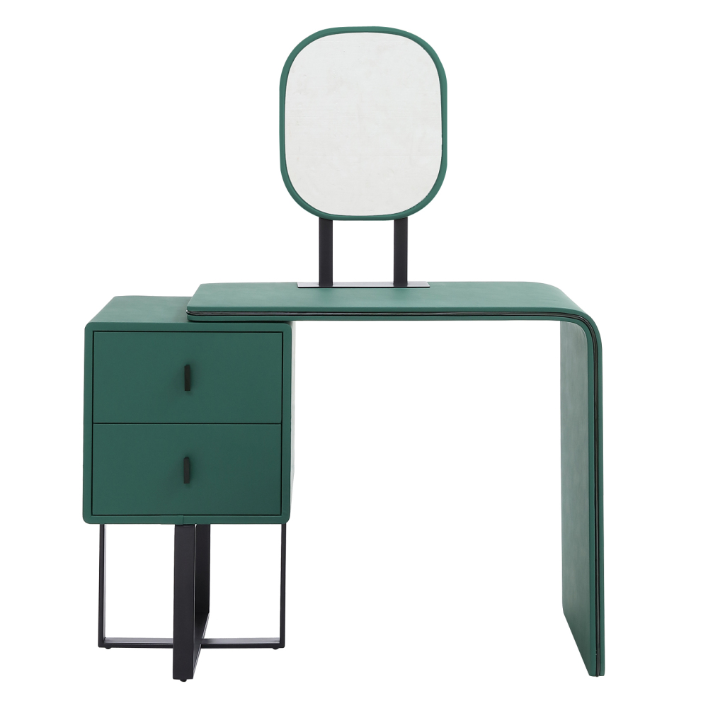 FUKAYI Vanity Makeup Table Set, Vanity Set with Mirror and Stool, Dressing Table with Drawers, Dresser Desk for Wife Girlfriend
