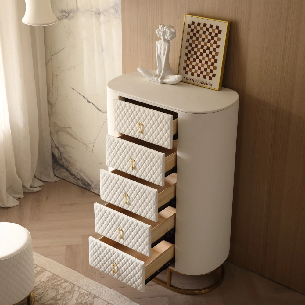 faux leather dresser Enzo Faux Leather Dresser