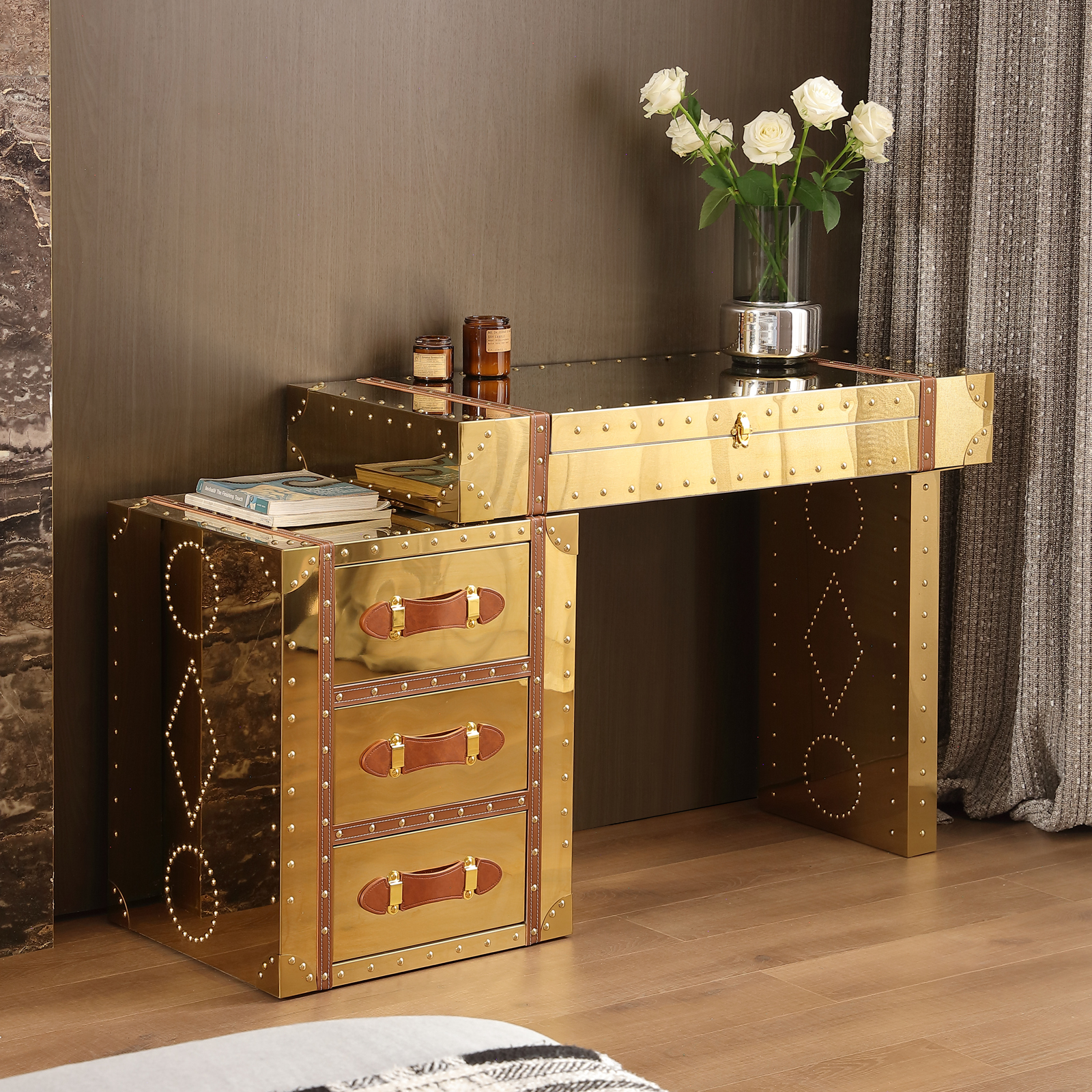 Golden Makeup Table, 2