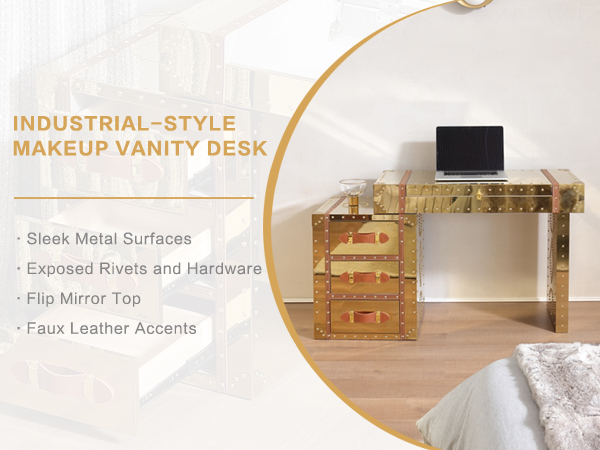 Mid-Century Modern Makeup Vanity