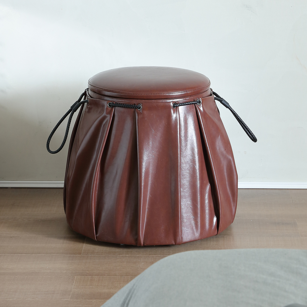 Modern Two-Toned Bathroom Vanity Set with Oval Mirror and Swivel Cabinet