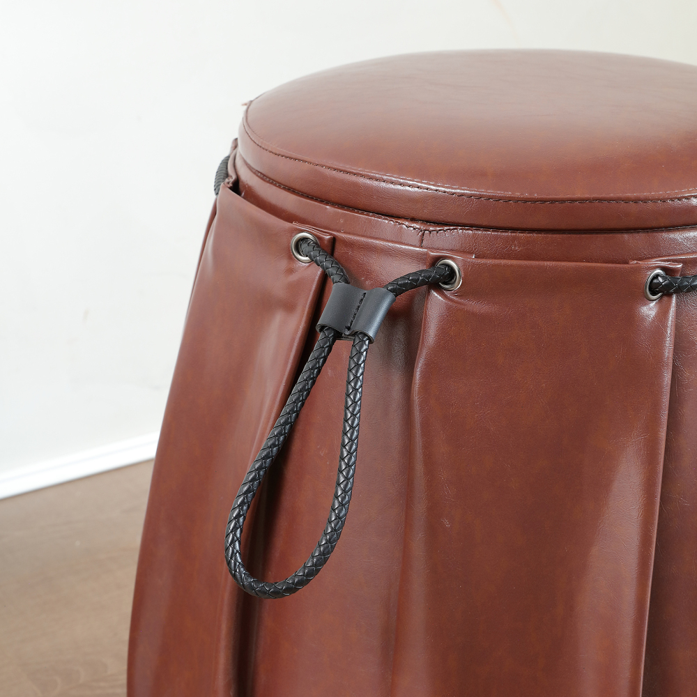 Modern Two-Toned Bathroom Vanity Set with Oval Mirror and Swivel Cabinet