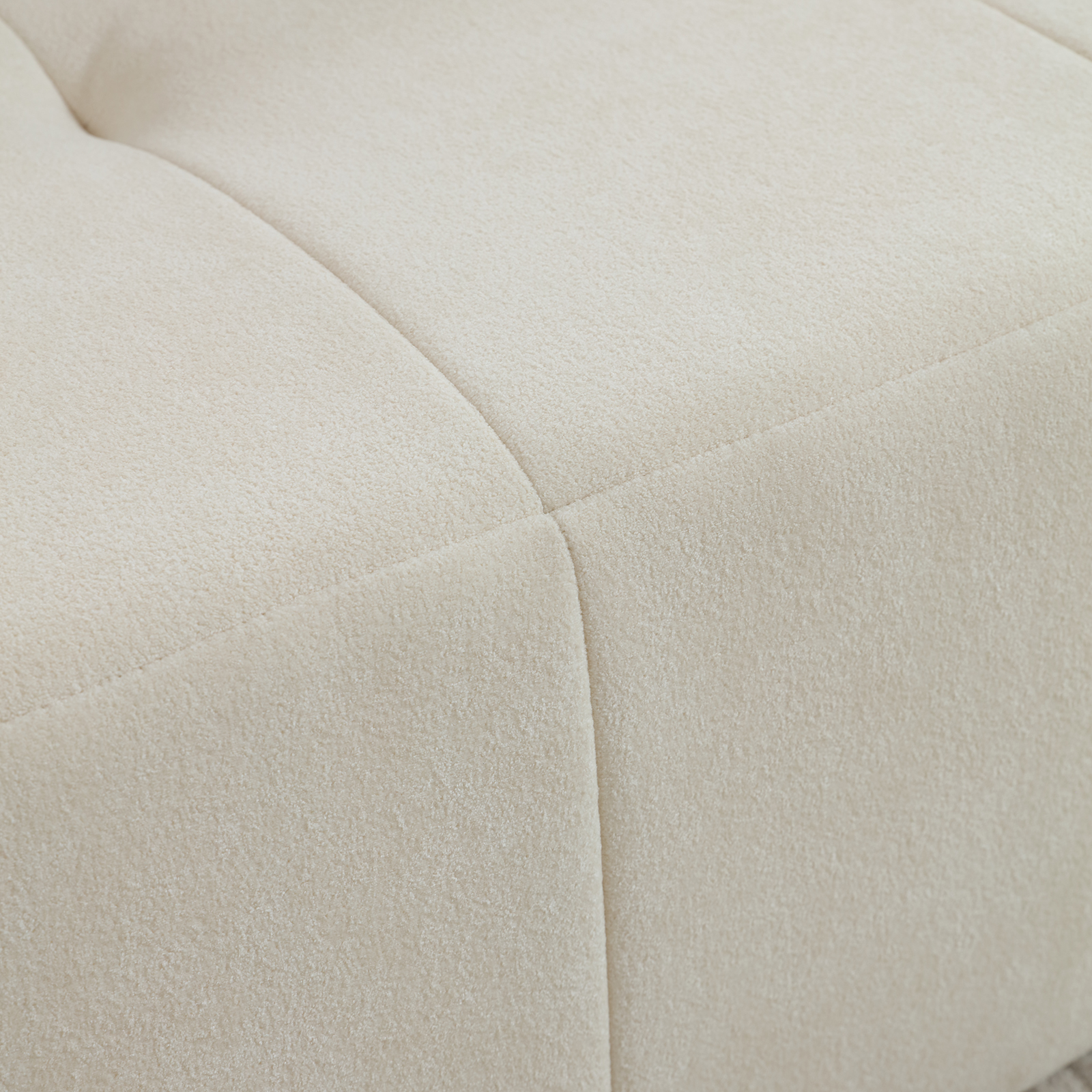 Soft plush ottoman perfectly complementing modern living space