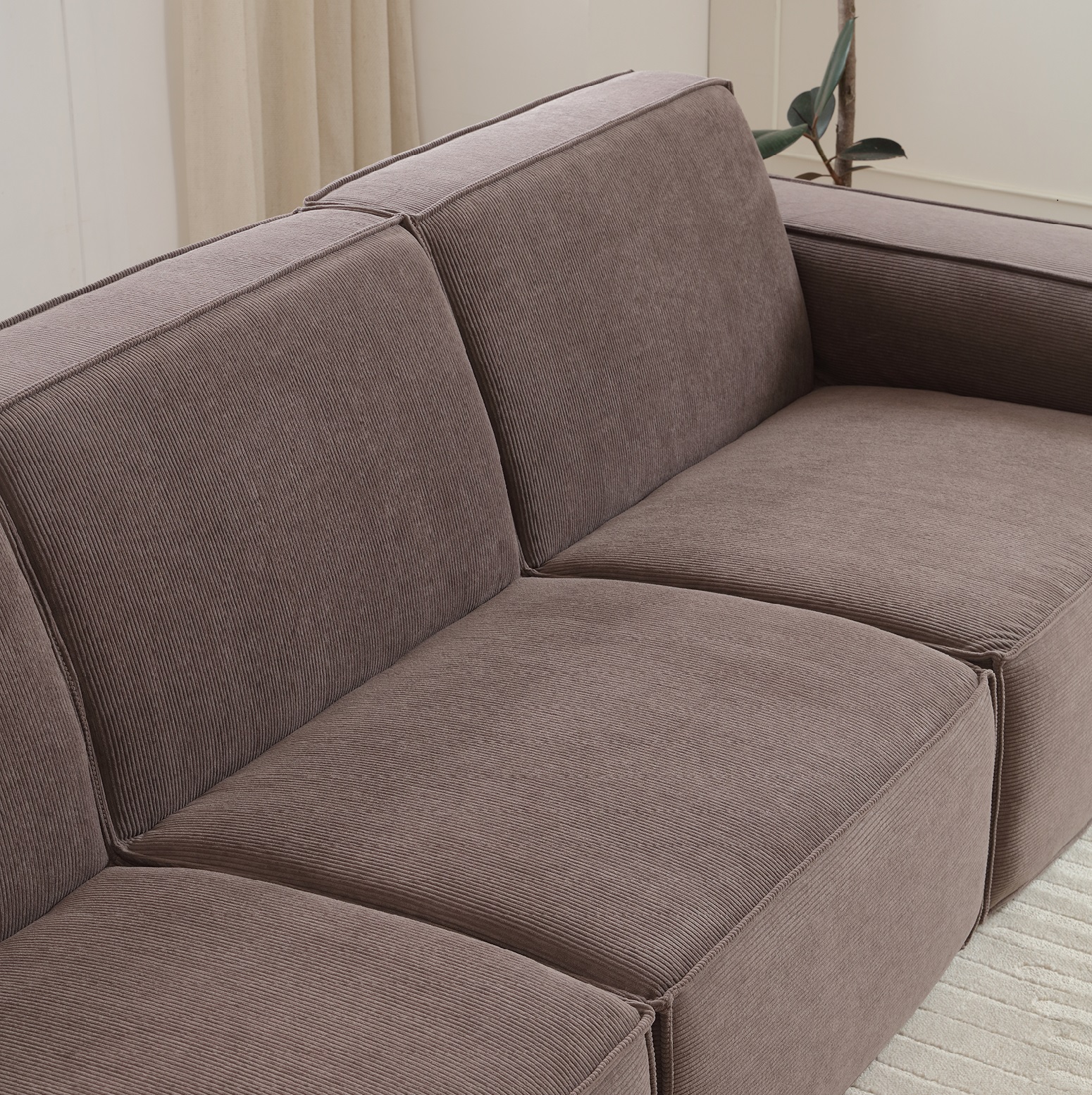 Comfortable two-seat sofa with modern design