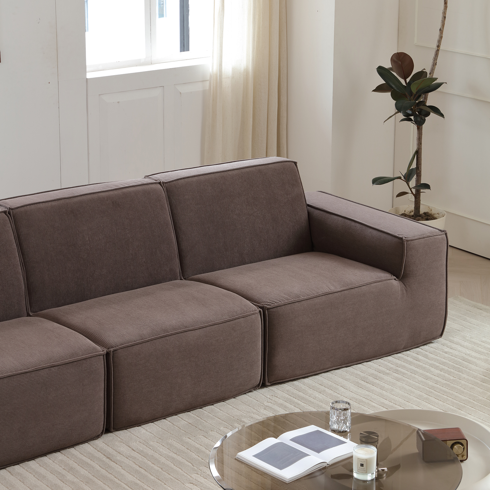 Modern-looking sofa with contemporary design
