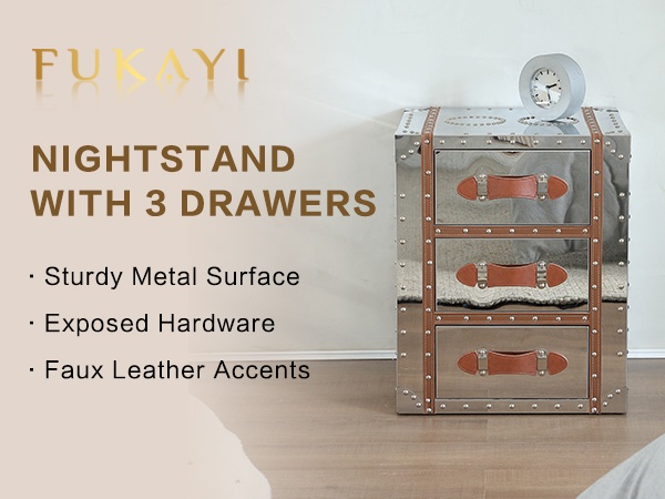 Vintage Industrial Nightstand