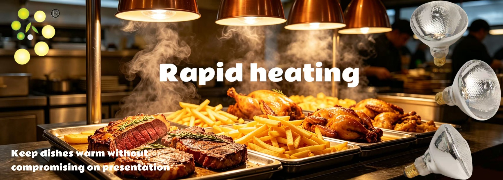 Food heating lamp